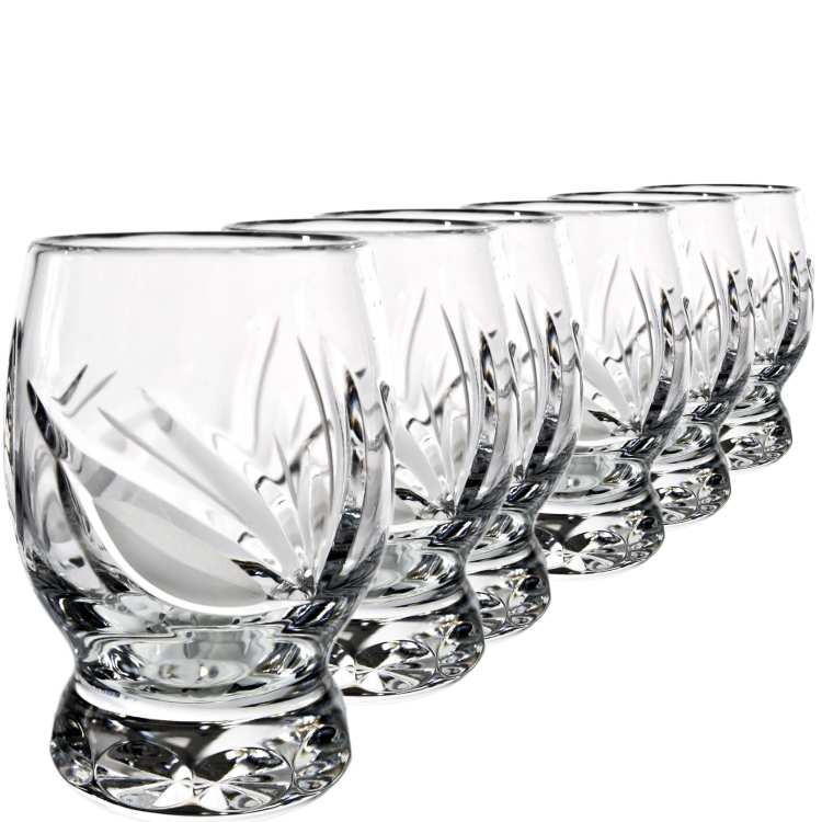 0208 KIELISZKI KRYSZTAŁOWE Wódka BARYŁKA 45 ml.MAGDA